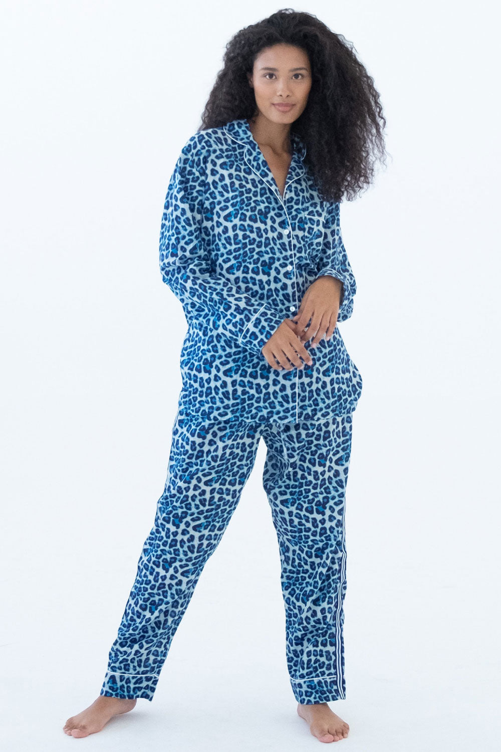 Cobalt Leopard Pajamas nightrose